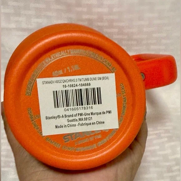 Stanley Orange Insulated Travel Mug with Handle and Straw - Picture 4 of 4
